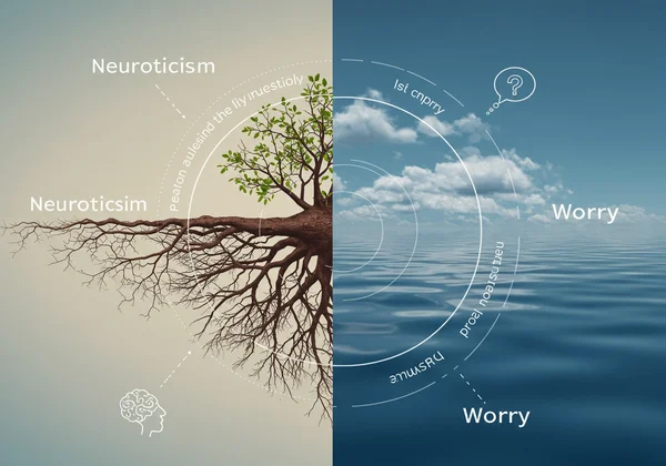 Comparing neuroticism (trait) and worry (state) concepts.