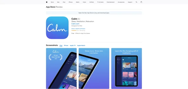 Calm - Meditation & Sleep (iOS)