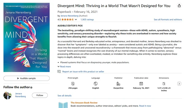 Divergent Mind by Jenara Nerenberg