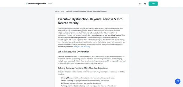 Executive Dysfunction: Beyond Laziness & Into Neurodiversity