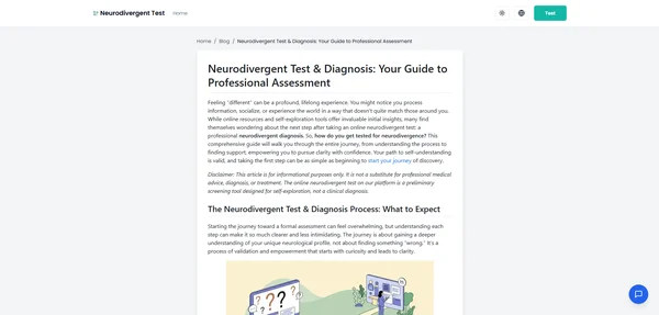 Neurodivergent Test & Diagnosis: Your Guide to Professional Assessment