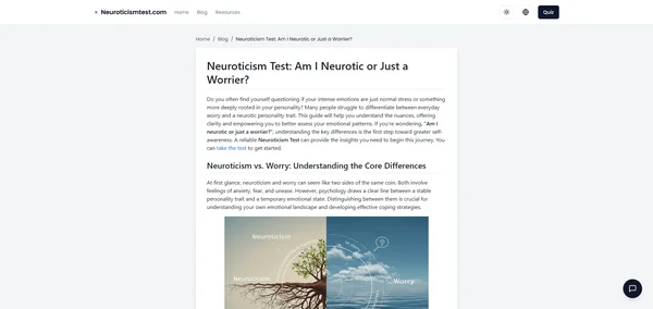 Neuroticism Test: Am I Neurotic or Just a Worrier?