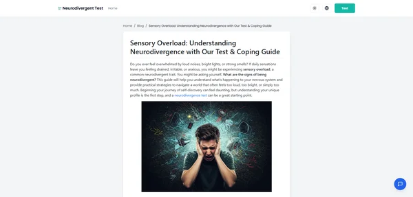 Sensory Overload: Understanding Neurodivergence with Our Test & Coping Guide