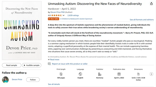 Unmasking Autism by Devon Price