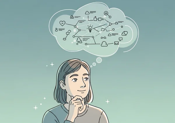 व्यक्ति चिंतन कर रहा है, भावनात्मक पैटर्न को समझ रहा है