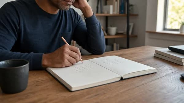Personality terms in a quiet notebook