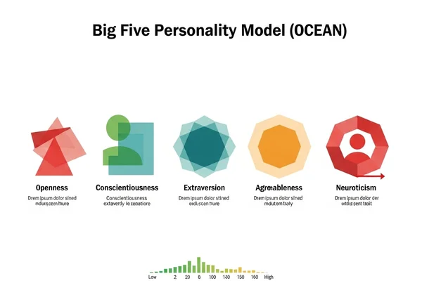 大五OCEAN人格模型的圖示。