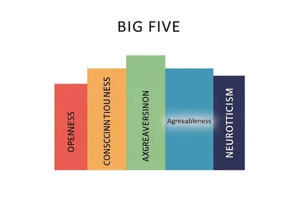 Diagram of the Big Five personality traits.