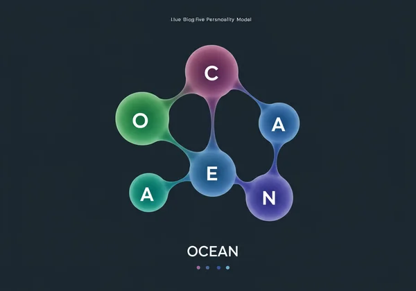 Abstract representation of the Big Five OCEAN model.