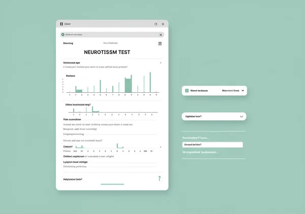 Modern interface of an online personality test.