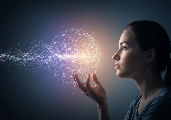 Person gaining self-awareness from a neuroticism test.
