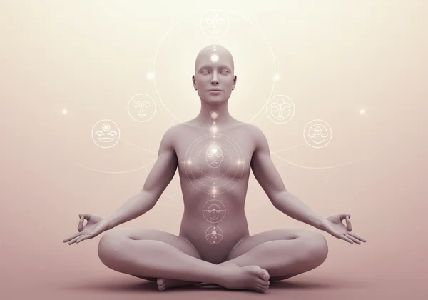 Person exhibiting calm, balanced emotional stability