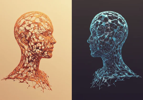 Abstract representation of emotional stability vs. detachment