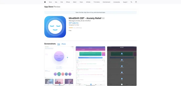 MindShift CBT - चिंता राहत (iOS)
